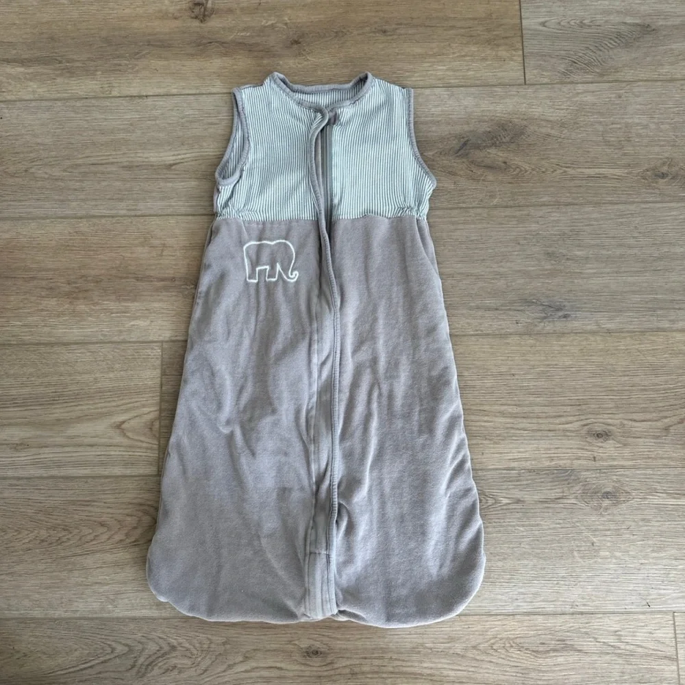 Ikea Cozy Elephant Kids sleep sack Pajamas - Gray and Cream neutral